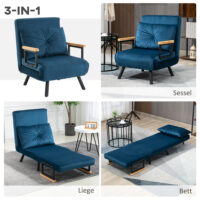 Liegesessel Relaxsessel Lesesessel skandinavisch bequem mit Kissen natur