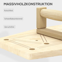 Liegestützgriffe mit Widerstandsbändern für effektives Muskeltraining aus Naturholz.