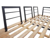 Lounge Gartenmöbel Set aus Akazienholz und Aluminium hellbraun hellgrau