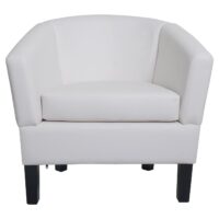 Lounge-Sessel Clubsessel Cocktailsessel Kunstleder weiss