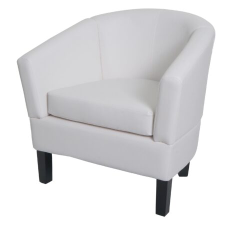 Lounge-Sessel Clubsessel Cocktailsessel Kunstleder weiss