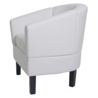 Lounge-Sessel Clubsessel Cocktailsessel Kunstleder weiss