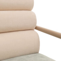Lounge-Sessel Clubsessel Stoff Metall beige Polster blau-grün