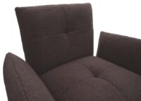 Lounge-Sessel Cocktailsessel Bouclé Stoff braun
