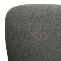 Lounge-Sessel Cocktailsessel Bouclé Stoff Metall grau