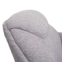 Lounge-Sessel Cocktailsessel Bouclé Stoff Metall hellgrau