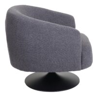 Lounge-Sessel Cocktailsessel drehbar Bouclé Stoff Metall dunkelgrau