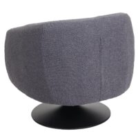 Lounge-Sessel Cocktailsessel drehbar Bouclé Stoff Metall dunkelgrau