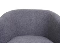 Lounge-Sessel Cocktailsessel drehbar Bouclé Stoff Metall dunkelgrau