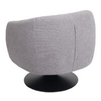 Lounge-Sessel Cocktailsessel drehbar Bouclé Stoff Metall hellgrau