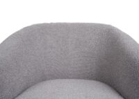 Lounge-Sessel Cocktailsessel drehbar Bouclé Stoff Metall hellgrau
