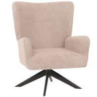 Lounge-Sessel Cocktailsessel drehbar Chenille Metall taupe