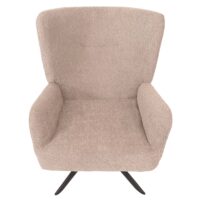 Lounge-Sessel Cocktailsessel drehbar Chenille Metall taupe