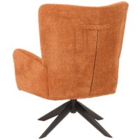 Lounge-Sessel Cocktailsessel drehbar Chenille Metall terracotta