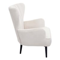 Lounge-Sessel Cocktailsessel Polstersessel Samt creme-beige