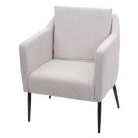 Lounge-Sessel Cocktailsessel Relaxsessel Stoff creme-beige