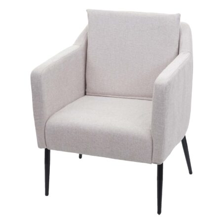 Lounge-Sessel Cocktailsessel Relaxsessel Stoff creme-beige