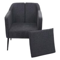 Lounge-Sessel Cocktailsessel Relaxsessel Stoff dunkelgrau