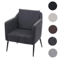 Lounge-Sessel Cocktailsessel Relaxsessel Stoff dunkelgrau