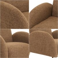 Lounge-Sessel Cocktailsessel Retro Nosagfederung Chenille coffee