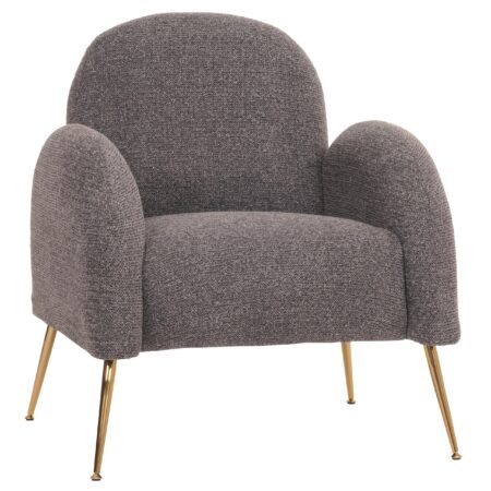 Lounge-Sessel Cocktailsessel Retro Nosagfederung Chenille dunkelgrau