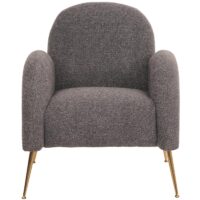 Lounge-Sessel Cocktailsessel Retro Nosagfederung Chenille dunkelgrau