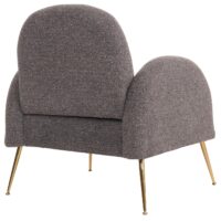 Lounge-Sessel Cocktailsessel Retro Nosagfederung Chenille dunkelgrau
