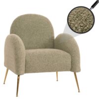 Lounge-Sessel Cocktailsessel Retro Nosagfederung Chenille hellgrün