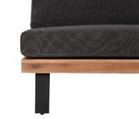 Lounge-Sessel Garten-Sessel Akazie Holz Aluminium braun Polster dunkelgrau