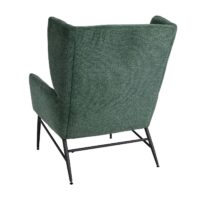 Lounge-Sessel Ohrensessel Cocktailsessel Stoff Metall grün