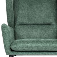 Lounge-Sessel Ohrensessel Cocktailsessel Stoff Metall grün