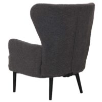 Lounge-Sessel Ohrensessel Retro Vintage Bouclé Öko-Tex dunkelgrau
