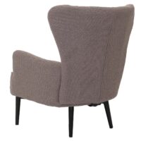 Lounge-Sessel Ohrensessel Retro Vintage Bouclé Öko-Tex hellgrau