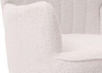 Lounge-Sessel Ohrensessel Retro Vintage Bouclé Öko-Tex weiss