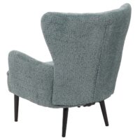 Lounge-Sessel Ohrensessel Retro Vintage Chenille Öko-Tex blau-grün