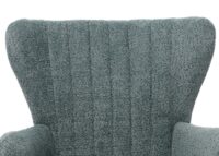 Lounge-Sessel Ohrensessel Retro Vintage Chenille Öko-Tex blau-grün