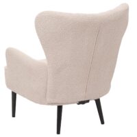 Lounge-Sessel Ohrensessel Retro Vintage Chenille Öko-Tex creme-beige