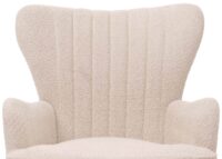 Lounge-Sessel Ohrensessel Retro Vintage Chenille Öko-Tex creme-beige