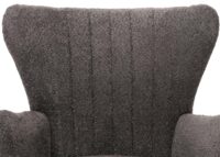 Lounge-Sessel Ohrensessel Retro Vintage Chenille Öko-Tex dunkelgrau