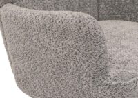 Lounge-Sessel Ohrensessel Retro Vintage Chenille Öko-Tex grau
