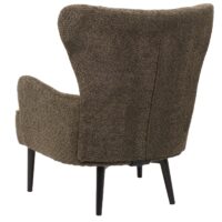 Lounge-Sessel Ohrensessel Retro Vintage Chenille Öko-Tex grün-braun