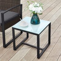 Outdoor Lounge Set aus Polyrattan, Schwarz Grau