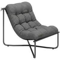 Loungesessel outdoor ergonomisch mit Kissen und Stahlrahmen