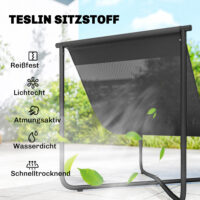 Loungesessel outdoor ergonomisch mit Kissen und Stahlrahmen