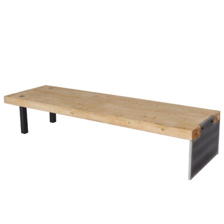 Lowboard TV-Rack Fernsehtisch TV-Tisch Industrial Massivholz 40x200x60cm natur