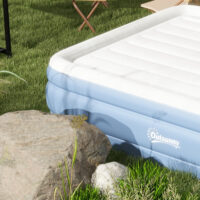 Luftmatratze für 2 Personen, mit Elektropumpe, 203x152x46 cm, Farbe Hellblau.