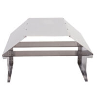 Edelstahl Garage für Mähroboter mit wetterfestem Dach