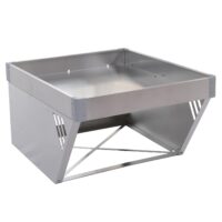 Mähroboter Garage Edelstahl mit Pflanzkasten und Dach 40x60x70 cm