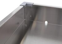 Mähroboter Garage Edelstahl mit Pflanzkasten und Dach 40x60x70 cm