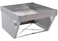 Mähroboter Garage Edelstahl mit Pflanzkasten und Dach 40x60x70 cm